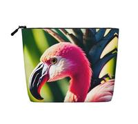 Trousse de maquillage - Alpaga Lama Imprimé Faux Chanvre Organisateur de Toilette Voyage Un Pack pour Multiples Usages, Rangement Quotidien, Flamants roses tropicaux et ananas, Taille unique