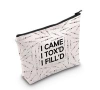 Trousse de maquillage amusante pour infirmière avec inscription « I Came I Tox'd I Fill'd », I Came I Tox