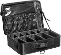 Trousse de maquillage avec 3 couches de rangement Trousse de maquillage en tissu Oxford imperméable et résistant à l'usure Trousse de maquillage Trousse de maquillage Organisateur de maquillage 460x30
