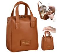 Trousse de maquillage avec compartiments trousse de toilette portable de grande capacité trousse de maquillage étanche trousse de maquillage en cuir trousse de toilette portable pour voyage et usage q