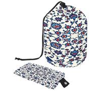 Trousse de maquillage avec cordon de serrage, en forme de tonneau, trousse de toilette pliable, pochette de rangement pour femmes et filles - Arabesque, multicolore, Taille unique, Trousses de
