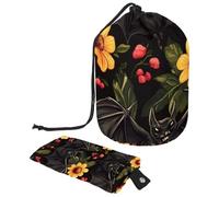 Trousse de maquillage avec cordon de serrage, grande capacité, trousse de toilette de voyage avec petite fermeture éclair, sac de toilette portable pour femme, tortue, Multicolore 6., Taille unique,
