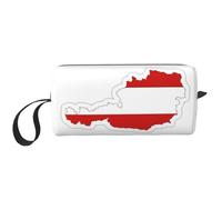 Trousse de maquillage avec drapeau autrichien, durable, trousse de voyage, cadeau essentiel pour homme et femme, blanc, Taille unique