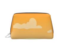 Trousse de maquillage avec étoiles de l'Est pour femme - Portable - En cuir - Avec fermeture éclair argentée, Éléphant et girafe au coucher du soleil, One Size, Trousse de maquillage
