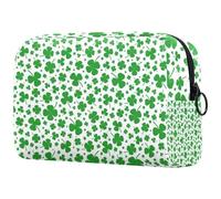 Trousse de maquillage avec fermeture éclair et feuilles de clou de girofle pour femme, trousse de toilette de voyage, grande pochette de maquillage pratique, multicolore, 18.5x7.5x13cm/7.3x3x5.1in,