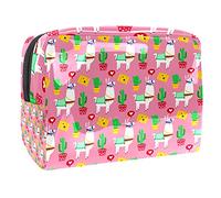 Trousse de maquillage avec fermeture éclair Motif alpaga-01 avec inscription « A Little Gift Just for You », Multicolore 04, 18.5x7.5x13cm/7.3x3x5.1in, Trousse de beauté