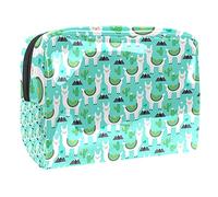 Trousse de maquillage avec fermeture éclair Motif alpaga-01 avec inscription « A Little Gift Just for You », Multicolore 02, 18.5x7.5x13cm/7.3x3x5.1in, Trousse de beauté