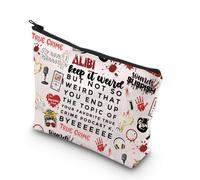 Trousse de maquillage avec fermeture éclair pour fan de True Crime Club, Wt-byeeeeeee Sac, SAC