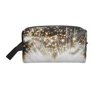 Trousse de maquillage avec fermeture éclair pour femmes et filles - Grande capacité - Imprimé papillon violet - Trousse de toilette de voyage avec poignée, Magic Book, Taille unique, Trousse de