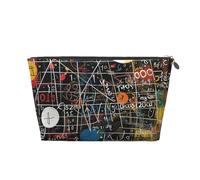 Trousse de maquillage avec impression de formule mathématique, petite trousse de toilette portable avec fermeture éclair dorée pour femmes et filles, Argenté., One Size, Classique
