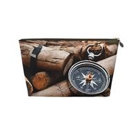 Trousse de maquillage avec impression de navigation Law of The Compass pour sac à main, organiseur de maquillage pour sac à main, pochette de beauté étanche pour femmes et filles, doré, Taille unique