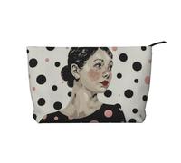 Trousse de maquillage avec impression mathématique, petite trousse de maquillage pour sac à main en velours côtelé, trousse de maquillage de voyage multifonctionnelle avec fermeture éclair en métal