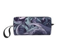 Trousse de maquillage avec impression volcanique pour femme et fille - Portable - Trousse de maquillage de voyage avec poignée, Inspiré de la sorcière de la mer, Taille unique, Trousse de maquillage