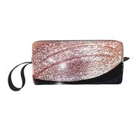 Trousse de maquillage avec imprimé cils or rose - Trousse de maquillage simple de voyage étanche - Trousse de toilette pour femmes, mamans, filles, blanc, Taille unique, Trousse de toilette