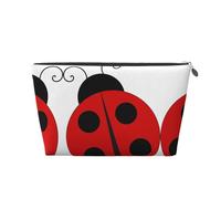 Trousse de maquillage avec imprimé coccinelle pour sac à main, organiseur de maquillage de voyage, pochette de beauté étanche pour femmes et filles, Argenté., Taille unique, Trousse de beauté