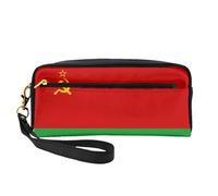 Trousse de maquillage avec imprimé drapeau de la Biélorussie pour femme, pochette étanche, trousse de toilette, école, bureau, voyage, usage quotidien