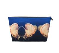 Trousse de maquillage avec imprimé méduses 3D pour sac à main, organiseur de maquillage pour sac à main, pochette de beauté étanche pour femmes et filles, Argenté., Taille unique, Trousse de beauté