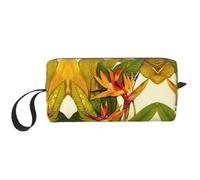 Trousse de maquillage avec imprimé oiseau de paradis tropical, trousse de maquillage durable, sac de voyage, cadeaux essentiels pour femmes et hommes, blanc, Taille unique