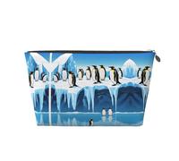 Trousse de maquillage avec imprimé pingouins sur l'iceberg1, trousse de maquillage pour sac à main, organiseur de maquillage pour sac à main, pochette de beauté étanche pour femmes et filles, Argenté