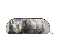 Trousse de maquillage avec imprimé rhinocéros - Sac de rangement de voyage - Trousse de toilette - Trousse à crayons, Animal Rhino, One Size