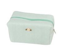 Trousse de maquillage avec imprimé roses, grande capacité, sac de rangement élégant, fermeture éclair, organiseur portable pour le shopping et les sorties en famille en plein air, Vert, 18x12x10cm