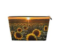 Trousse de maquillage avec imprimé tournesols pour sac à main, organiseur de maquillage pour sac à main, pochette de beauté étanche pour femmes et filles, doré, Taille unique, Trousse de beauté