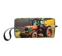 Trousse de maquillage avec imprimé tracteurs agricoles, durable, sac de voyage, cadeaux essentiels pour homme et femme, blanc, Taille unique