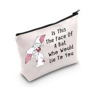 Trousse de maquillage avec inscription « Is This The Face of A Bat Who Would Lie to You », Chauve-souris