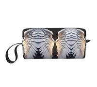 Trousse de maquillage avec motif ailes d'ange - Durable - Cadeau essentiel pour homme et femme, blanc, Taille unique