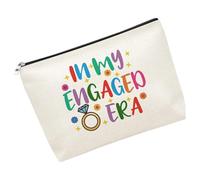 Trousse de maquillage avec motif « Engaged Eras » avec impression colorée | Trousse de maquillage sur le thème de l'Eras engagée, sac organisateur de maquillage pour cadeaux de fête nuptiale et