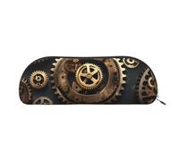 Trousse de maquillage avec motif fraise pour femme, trousse de maquillage, trousse de voyage, trousse de toilette, trousse à crayons, Engrenages steampunk, One Size