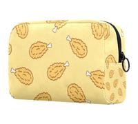 Trousse de maquillage avec motif patte de poulet pour femme, trousse de toilette de voyage, grande pochette de maquillage pratique avec fermeture éclair, multicolore, 18.5x7.5x13cm/7.3x3x5.1in,