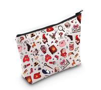Trousse de maquillage avec motif personnages de dessins animés - Cadeau inspiré du film de dessin animé Mabel & Dipper - Sac à fermeture éclair pour les fans de films de dessin animé, Gra-vity