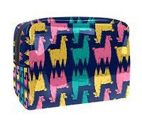 Trousse de maquillage avec patte de chat avec fond noir pour femme - Sac à main tendance et étanche - Trousse de toilette spacieuse - Cadeau pour filles, Multicolore 06, 18.5x7.5x13cm/7.3x3x5.1in,