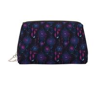 Trousse de maquillage avec pendentif en forme de plume violette - Trousse de toilette de voyage pour femme - Grande capacité - Trousse de maquillage en cuir - Jolie pochette de maquillage