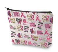 Trousse de maquillage avec ruban rose pour la sensibilisation au cancer du sein « You Never Know How Strong You are », Comment vous êtes fort