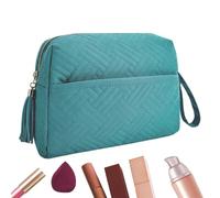 Trousse de maquillage avec sangle | Trousse de maquillage pour femme - Trousse de maquillage étanche avec sangle de transport pour ombre à paupières, crayon à sourcils, vert, Refer to description