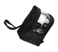 Trousse de Maquillage Bandoulière Professionnelle Grosse Capacité | Compartiments Transparents, Rangement Organisé, Usage Salon ou Coulisses, Tissu Noir, voir Tout D’un Coup