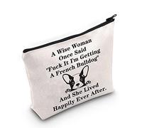 Trousse de Maquillage Bulldog français - Cadeau pour Les Amoureux des Chiens - Une Femme Sage Dit pour Maman Bouledogue français, Bulldog français américain, M