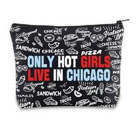Trousse de maquillage Chicago Cadeaux de voyage Chicago Cadeaux sur le thème de Chicago Sac de voyage Chicago Souvenir Cadeaux touristiques de Chicago, Girls Live UK