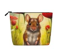 Trousse de Maquillage Chipmunk (Argot), Grande capacité, idéale pour Les Voyages, imperméable, en Imitation chanv re Simple épaisseur, avec Fermeture
