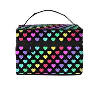 Trousse de maquillage colorée Love, trousse de toilette pour femmes, trousse de maquillage de voyage, trousse de toilette de maquillage, sac de voyage, organisateur de maquillage, grande trousse de ma