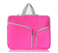 Trousse de maquillage colorée multi-poches pour ordinateur portable, rose vif, 48 EU