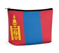 Trousse de Maquillage compacte avec Drapeau de la Mongolie, Trousse de Maquillage de Voyage légère et étanche, Organisateur de Toilette