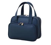 Trousse de Maquillage, Conception de Rangement Maquillage avec Ouverture à 180°, Compartiments Séparés pour 50% Produits Cosmétiques en Plus, Voyagez en Toute Sérénité(Cyan)