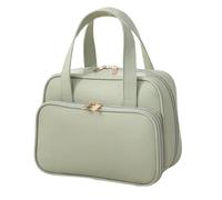 Trousse de Maquillage, Conception de Rangement Maquillage avec Ouverture à 180°, Compartiments Séparés pour 50% Produits Cosmétiques en Plus, Voyagez en Toute Sérénité(Green)