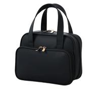 Trousse de Maquillage, Conception de Rangement Maquillage avec Ouverture à 180°, Compartiments Séparés pour 50% Produits Cosmétiques en Plus, Voyagez en Toute Sérénité(Black)