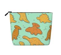 Trousse de Maquillage Cookie Dinosaur, Grande capacité, pour Femme, imperméable, Simple épaisseur, Imitation Chanvre, Portable, avec Fermeture éclair