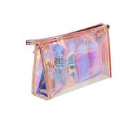 Trousse de Maquillage Cosmetic Storage Bag Laser Glitter Waterproof Zip Pouch Ladies Travel Organization Toiletry Bag Portable Makeup Transparent Bag(2C)