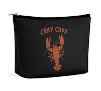 Trousse de Maquillage Cray Cray Lobster - Trousse de Voyage Portable - Grande Pochette zippée - Sac de Rangement en Cuir PU - Trousse de Toilette